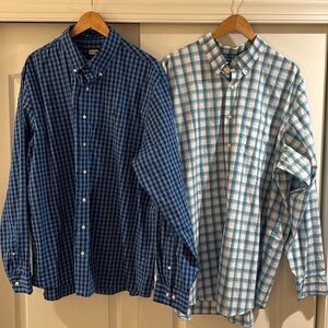 TWO Lands End men’s shirts, 2X Tall. $16 for both.
